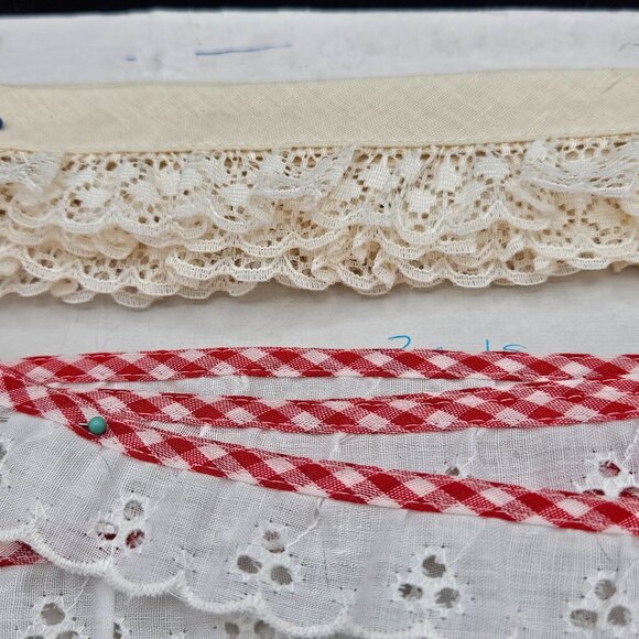 Set of 4 Assorted Vintage Lace & Cotton Trim Set For Sewing & Crafters 17yds - Picture 4 of 11